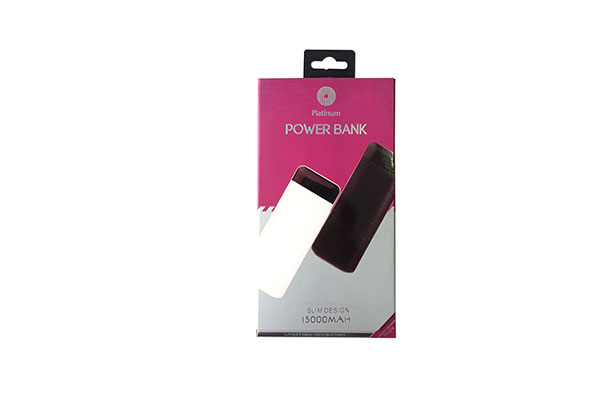 PLATINUM POWER BANK WITH DISPLAY LIGHT - 15,000 MAH - PP-9006