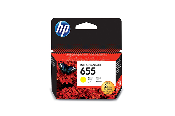 HP 655 Yellow Original Ink Advantage Cartridge - CZ112AE