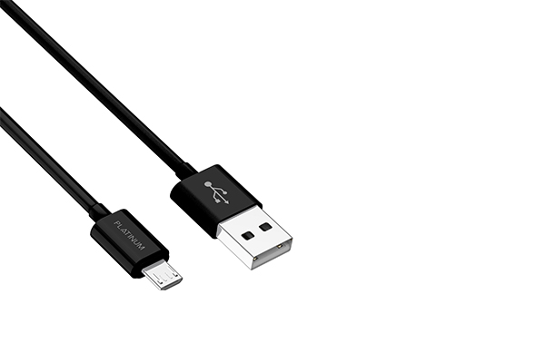 Platinum VITAL Series Cable Micro USB 1.2M - Black - P-CBVTM1BK